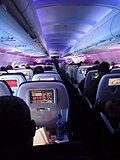 X is the seat screens in an aircraft