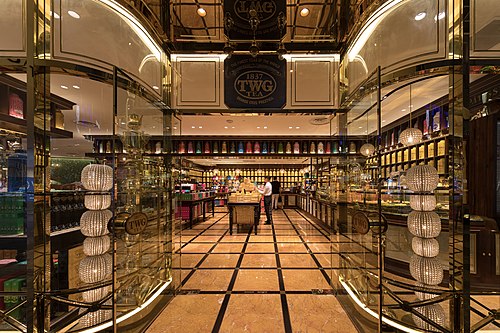 TWG Tea shop entrance, Singapore