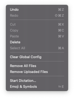 The "Edit" menu