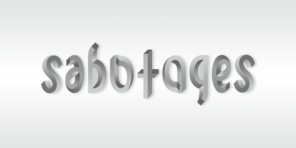 Sabotages. 180° rotational symmetry