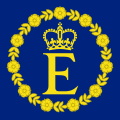 The personal flag of Queen Elizabeth II was kept as the blazon is not copyrighted. For more on coats of arms see Commons:Coats of arms.