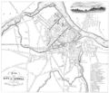 A 1845 map of Lowell, Massachusetts