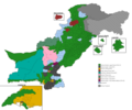 1997 Pakistan general election map