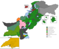 1990 Pakistan general election map