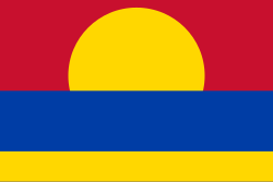This unofficial Palmyra Atoll flag was deemed simple geometry (USA jurisdiction).