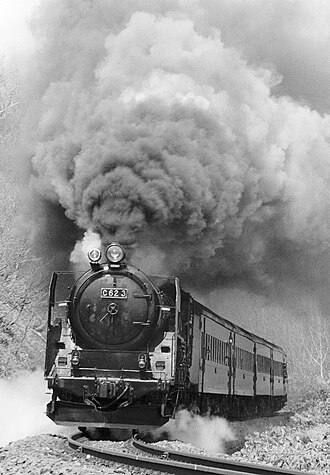 The special train pulled by JR Hokkaido's C62 steam locomotive