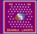Flag of the Escadrille Lafayette, used 1914-1918