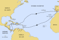 This map has indications of cities that at the time of Columbus' voyage had not yet been founded.