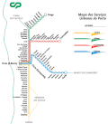 Porto Suburban Trains map